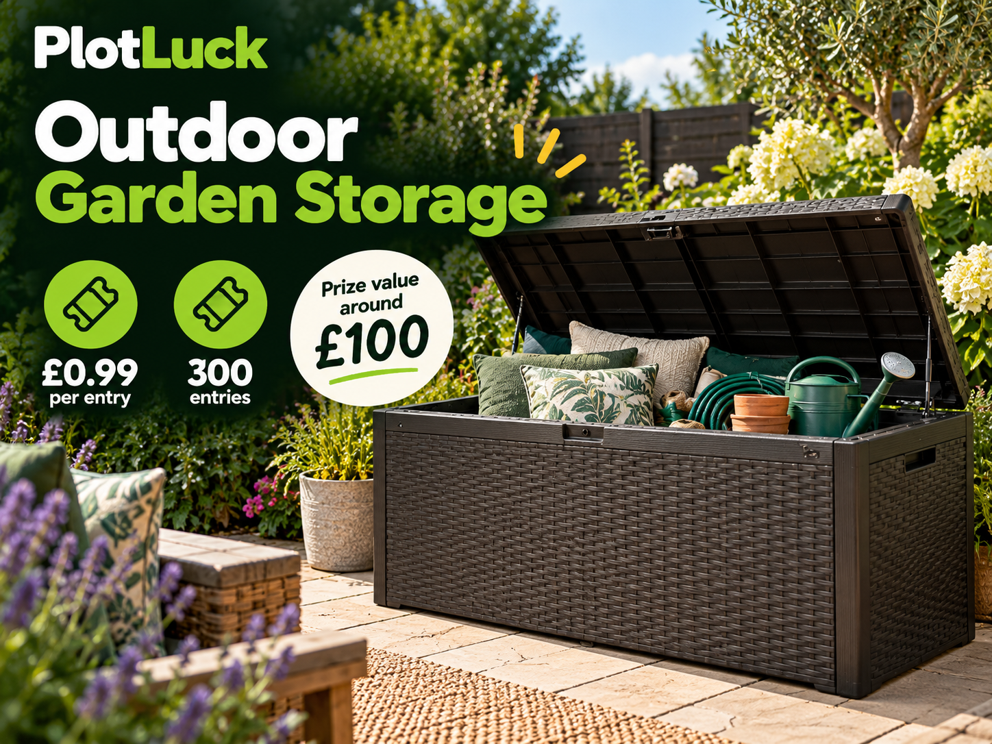 Win a Keter Borneo 416L Outdoor Garden Storage Box